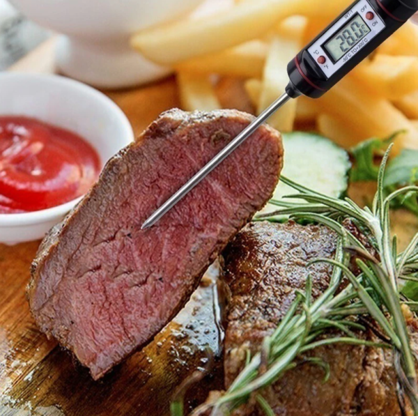 Кулинарный электронный термометр С-857 / Термощуп в футляре (-50 град. +300град)